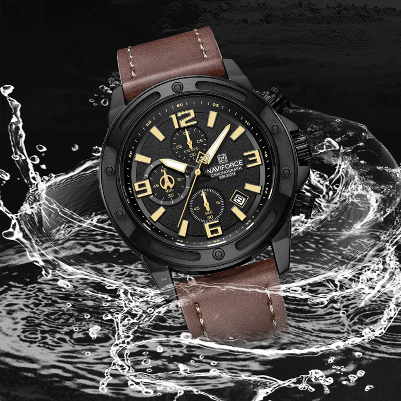 NAVIFORCE 2025 New Men Quartz Watches Multifunctional Trend Male Luxury Wristwatch 3ATM Waterproof – Image 3
