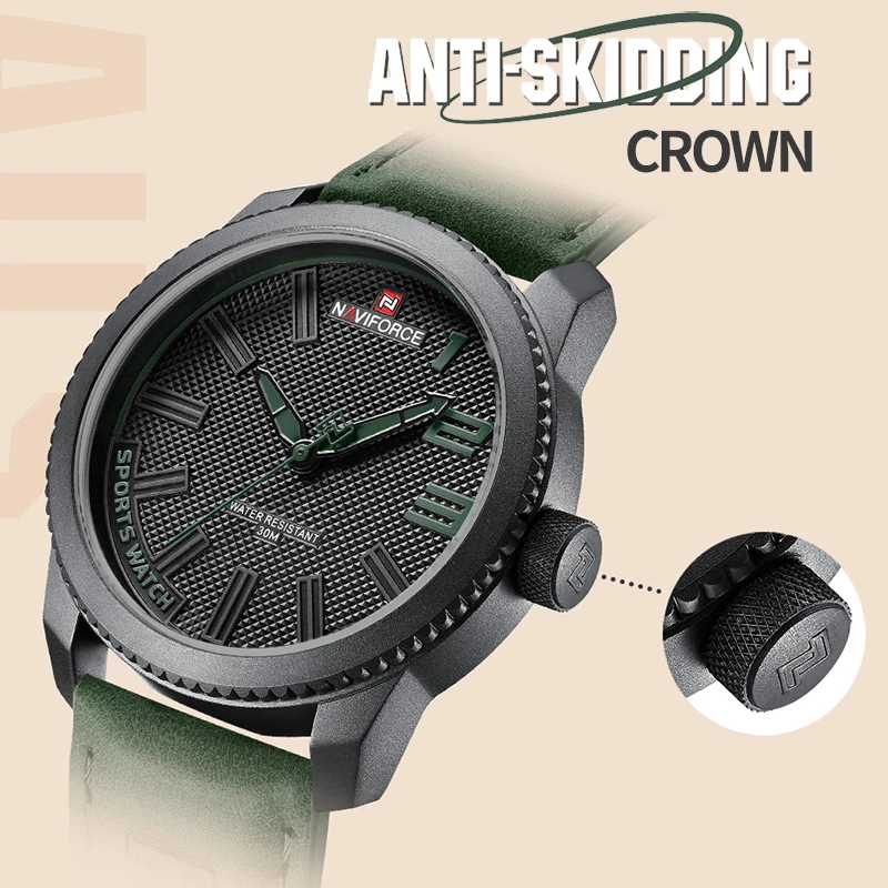 NAVIFORCE Popular Male Wristwatch Military Sports Shockproof Waterproof – Image 4